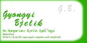 gyongyi bjelik business card